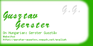 gusztav gerster business card